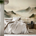 Misty Mountain, Beige Mural Wallpaper - room preview 03