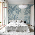 Misty Jungle, Light Blue Mural Wallpaper - room preview 03