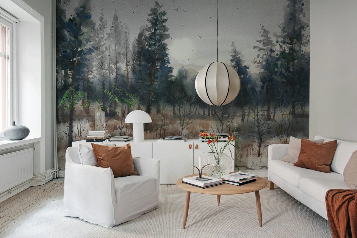 Melodic Forest, Autumn Mural Wallpaper - room preview 03