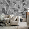 Sol Rosa, Black & White Mural Wallpaper - room preview 03