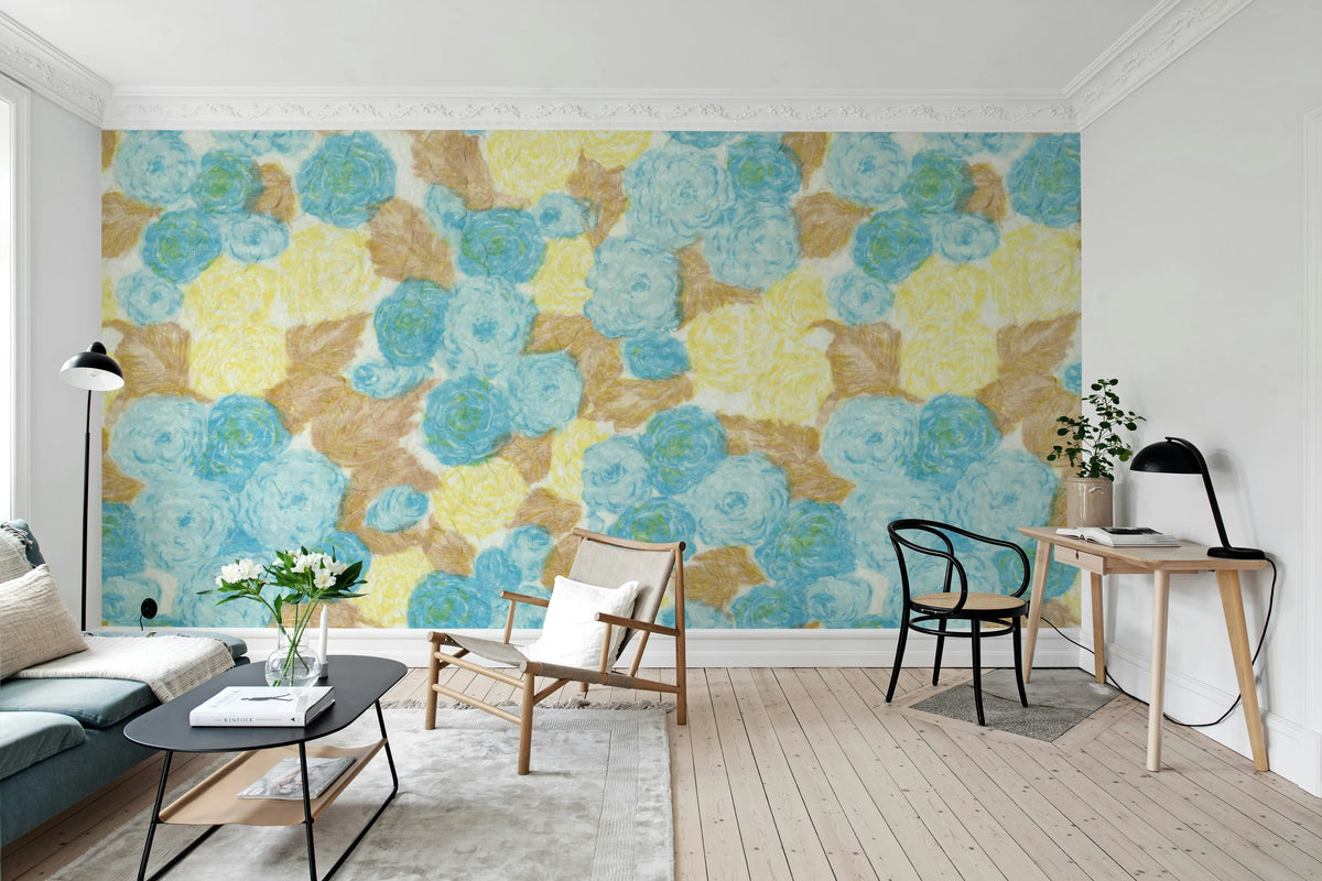 Sol Rosa, Yellow Mural Wallpaper - room preview 03