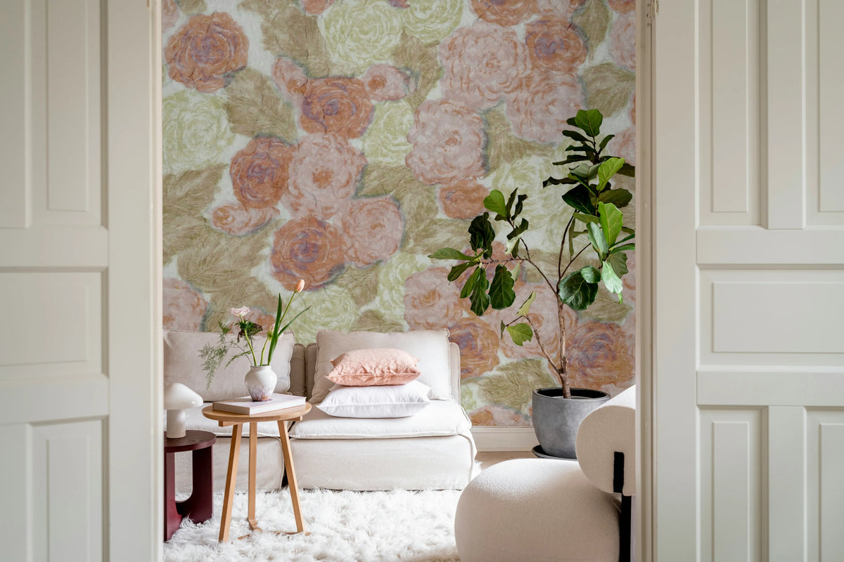 Sol Rosa, Pink Mural Wallpaper - room preview 03