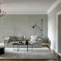 Silenzio, White Mural Wallpaper - room preview 03