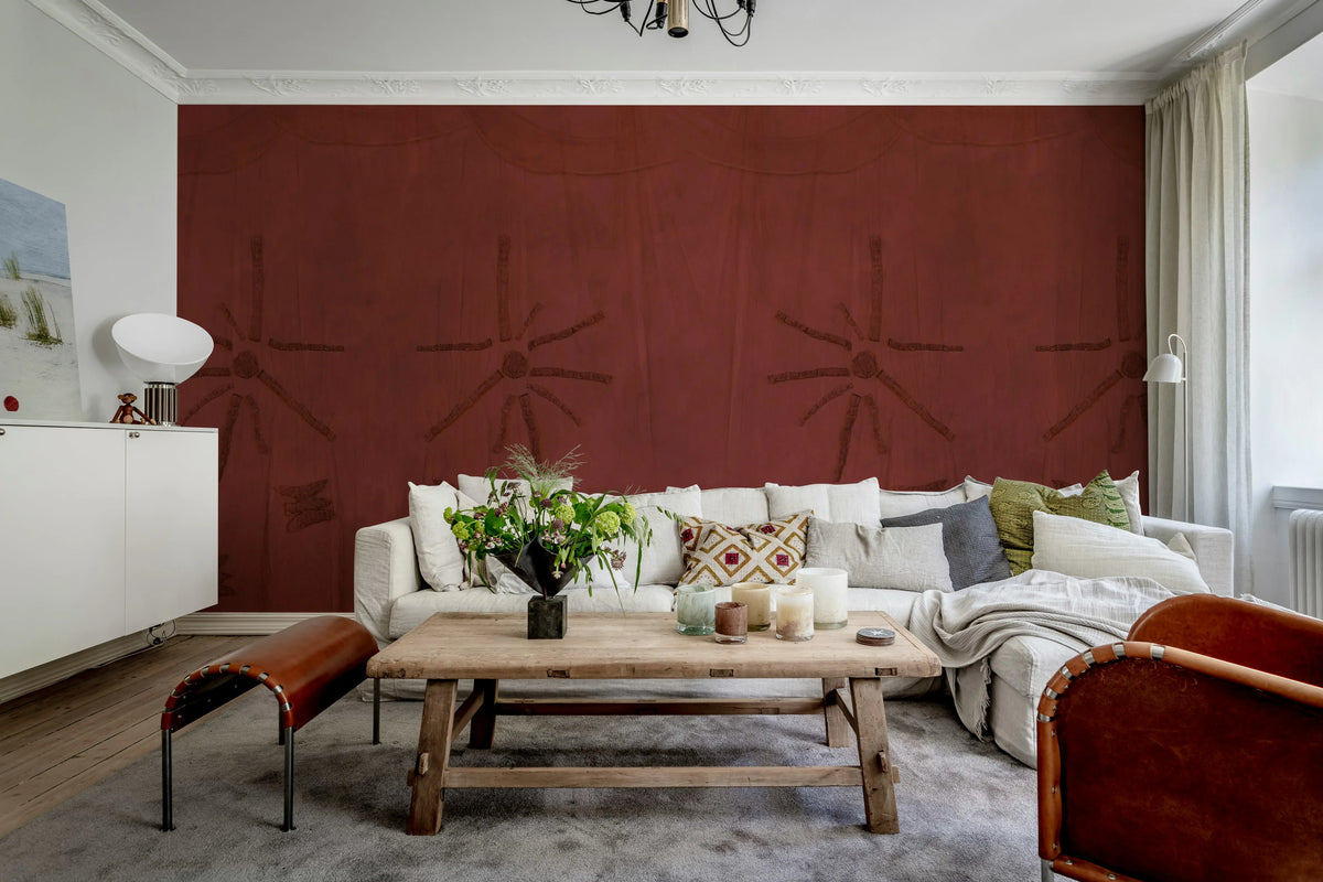 Silenzio, Velvet Mural Wallpaper - room preview 03