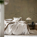 Silenzio, Dark Beige Mural Wallpaper - room preview 03