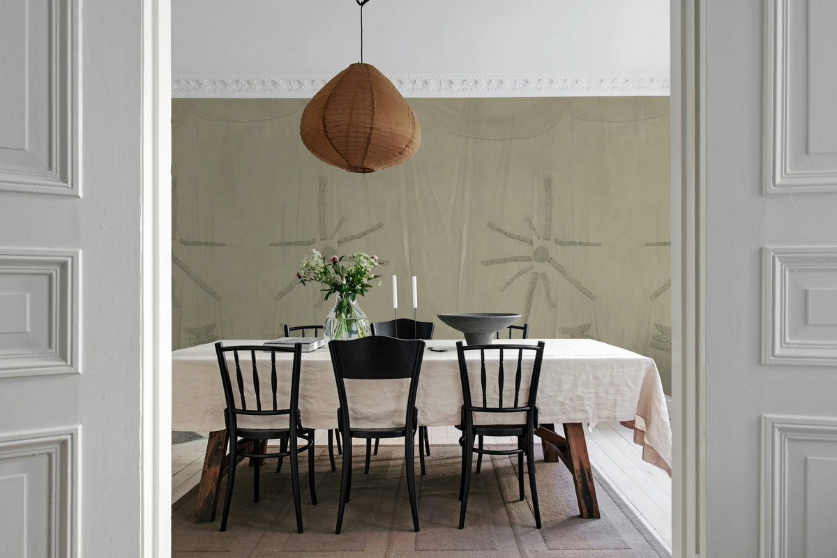Silenzio, Light Beige Mural Wallpaper - room preview 03