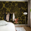 Susan, Brown Mural Wallpaper - room preview 03