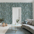 Droptree, Blue Mural Wallpaper - room preview 03