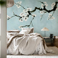Blush of Spring, Blue Mural Wallpaper - room preview 03