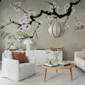 Blush of Spring, White Mural Wallpaper - room preview 03