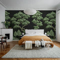 Poetic Trees, Black Mural Wallpaper - room preview 03