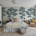 Poetic Trees, Blue Mural Wallpaper - room preview 03