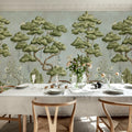 Forest Poem, Light Blue Mural Wallpaper - room preview 03