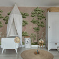Forest Poem, Pink Mural Wallpaper - room preview 03