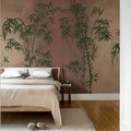 Bambusa, Red Mural Wallpaper - room preview 03