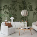 Bambusa, Green Mural Wallpaper - room preview 03