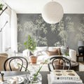 Bambusa, Gray Mural Wallpaper - room preview 03
