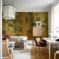 Bambusa, Gold Mural Wallpaper - room preview 03
