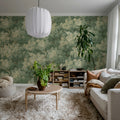 Vintage Foliage, Light Green Mural Wallpaper - room preview 03