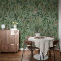 Tropical Harmony, Turquoise Mural Wallpaper - room preview 03