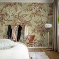Rustic Bouquet, Beige Mural Wallpaper - room preview 03