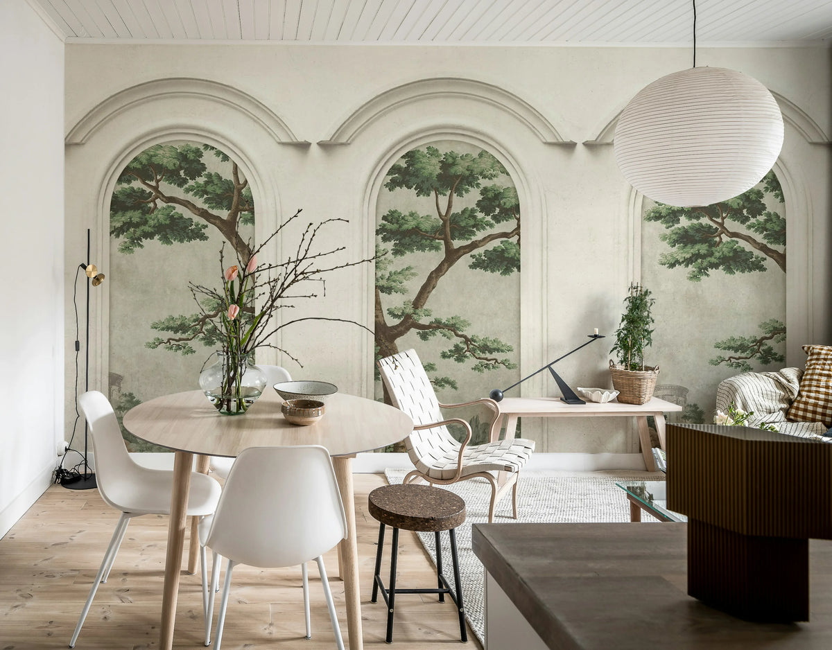 Woodland Arches, Green Mural Wallpaper - room preview 03