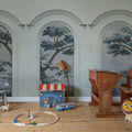 Woodland Arches, Blue Mural Wallpaper - room preview 03