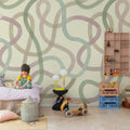 Serpentine, Pastel Mural Wallpaper - room preview 03