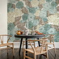 Sol Rosa, Blue Mural Wallpaper - room preview 03