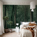 Whispering Woods, Dark Green Mural Wallpaper - room preview 03