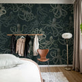 Octopus, Dark Mural Wallpaper - room preview 03