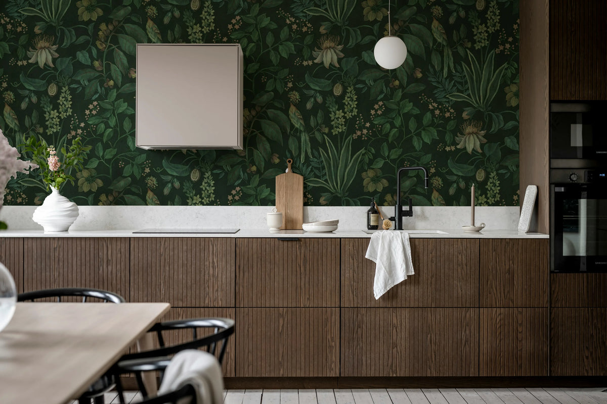 Tropical Harmony, Dark Mural Wallpaper - room preview 03