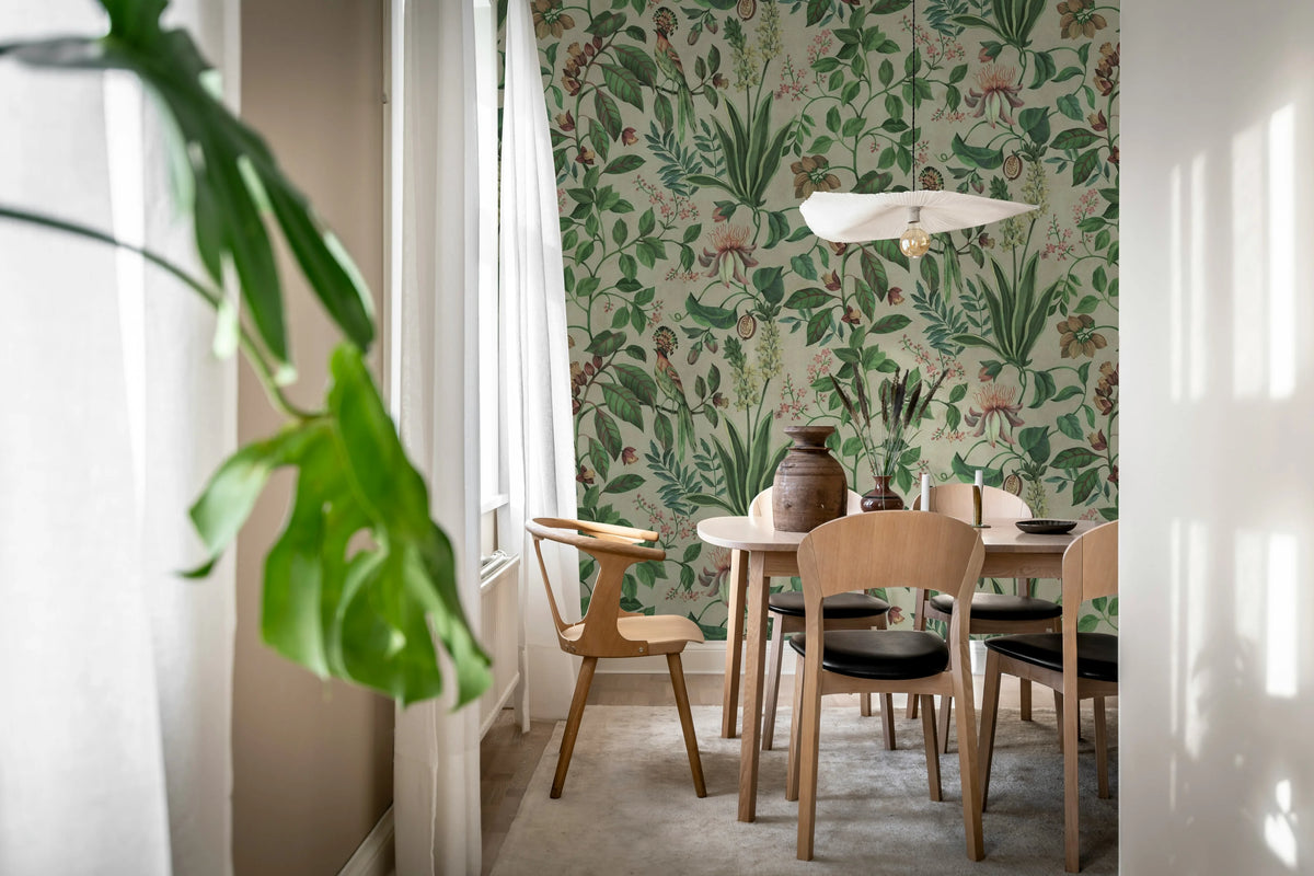 Tropical Harmony, Green Mural Wallpaper - room preview 03
