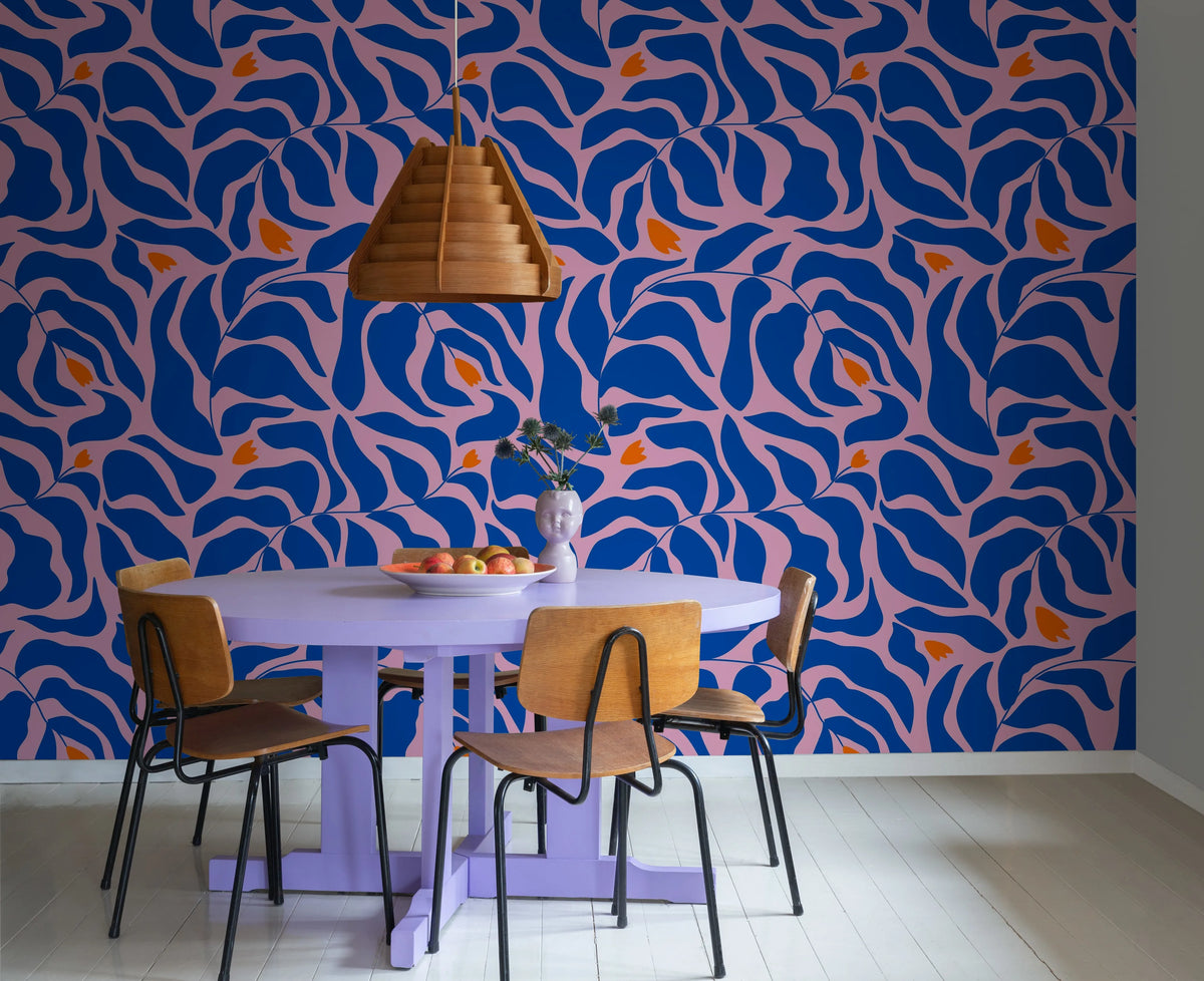 Twilight Garden, Pink Mural Wallpaper - room preview 03
