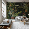 Tropical Butterflies, Night Mural Wallpaper - room preview 03