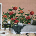Vintage Meadow, Pink Mural Wallpaper - room preview 03