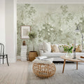 Tropical Bush, Beige Mural Wallpaper - room preview 03