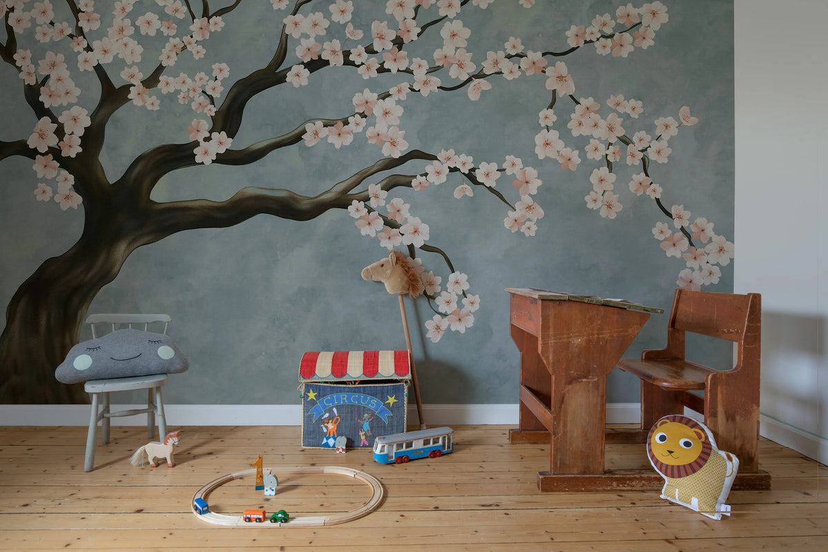 Calm Blossom, Pink Mural Wallpaper - room preview 03
