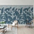 Tropical Breeze, Blue Mural Wallpaper - room preview 03