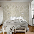 Tropical Breeze, Beige Mural Wallpaper - room preview 03