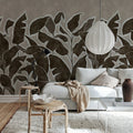 Tropical Breeze, Brown Mural Wallpaper - room preview 03
