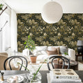 Golden Mirage, Black Mural Wallpaper - room preview 03