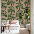 Tropical Rhythm, Pink Mural Wallpaper - room preview 03