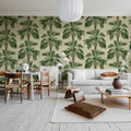Tropical Rhythm, Beige Mural Wallpaper - room preview 03