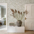 Animal Luxe, White Mural Wallpaper - room preview 03