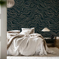 Animal Luxe, Blue Mural Wallpaper - room preview 03