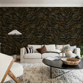 Animal Luxe, Brown Mural Wallpaper - room preview 03