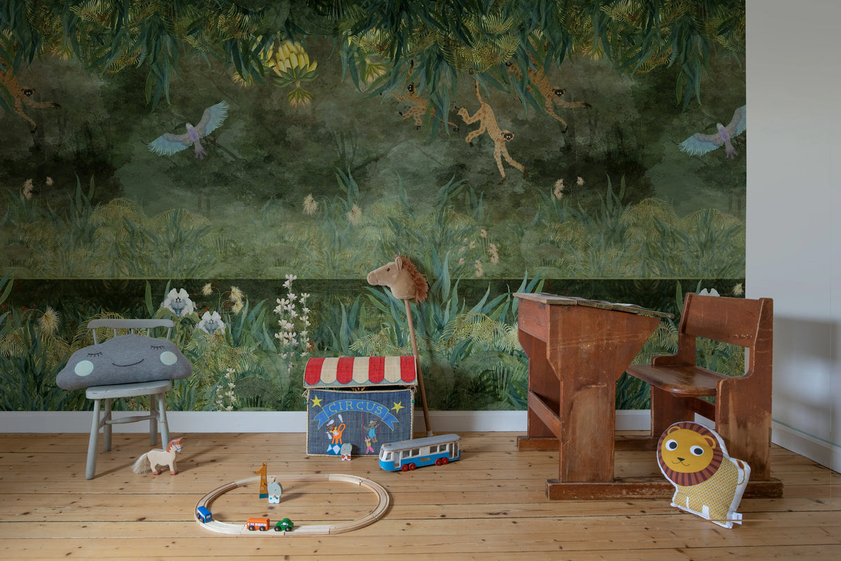Echoes of the Wild, Night Mural Wallpaper - room preview 03