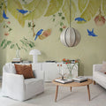 Birds in the Trees, Beige Mural Wallpaper - room preview 03