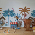 Savanna Chic, White Mural Wallpaper - room preview 03